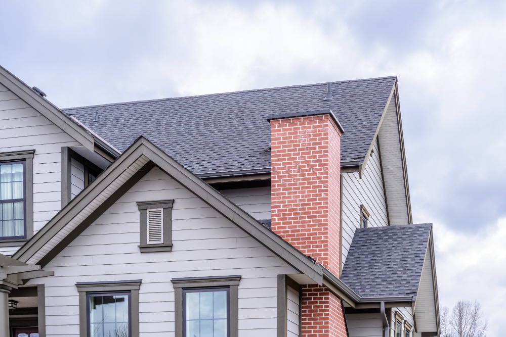 House with gray roof