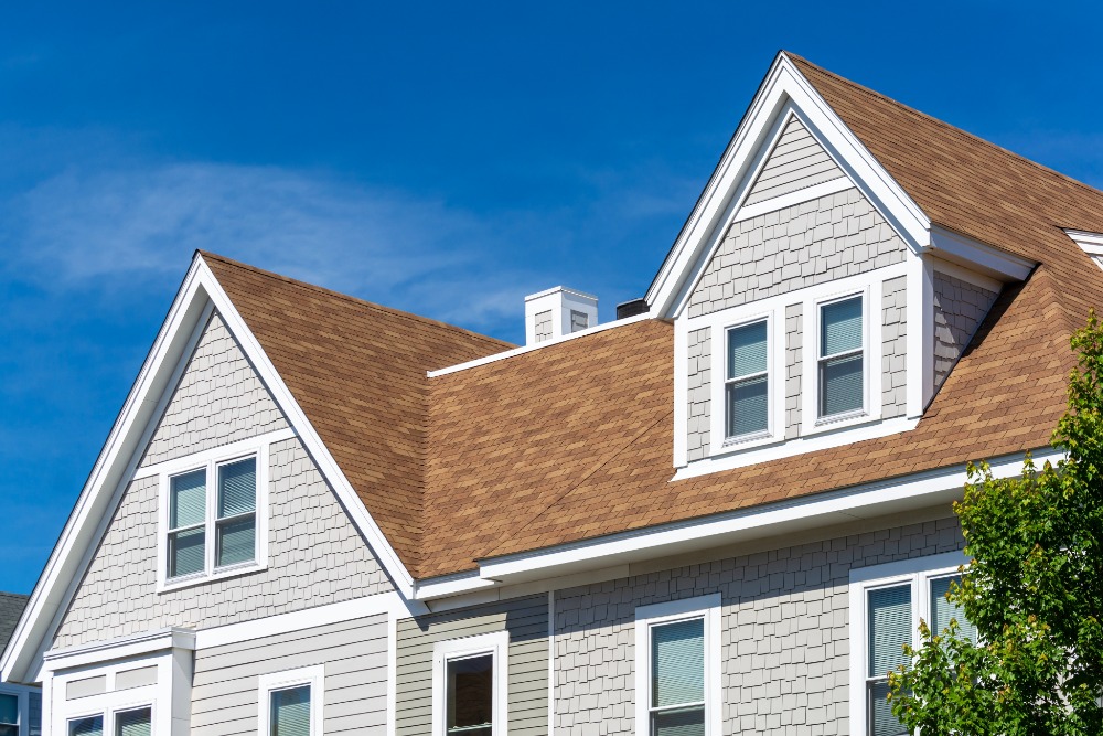 House with steep brown roof