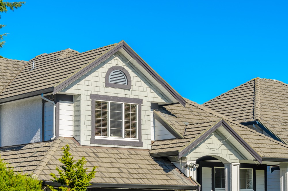 House roof with blue sky